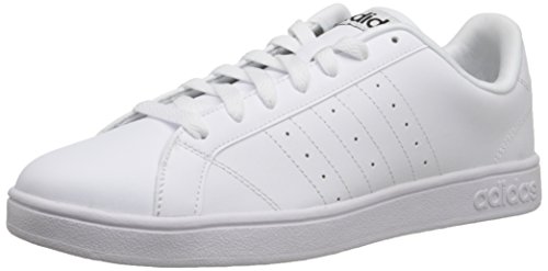 adidas NEO Men's Advantage Clean VL Fashion Sneaker, White/White/Black, 13 M US