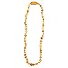 Baltic Amber Teething Necklace - Handmade in Lithuania - Lab-Tested Authentic - Comes with Silicone Teething Pendant (12.5 inches - Standard, Honey - Raw Unpolished)