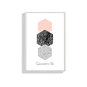 Framed Canvas Wall Art for Living Room, Bedroom Abstract Geometry Pattern Canvas Prints for Home Decoration Ready to Hanging - 16x24 inches
