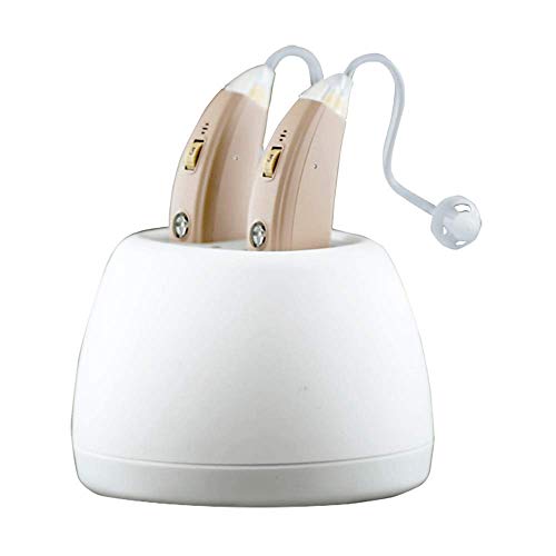 Rechargeable Hearing Aids with Directional Microphone and Charging Station, FDA Registered