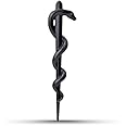 7.5 cm Rod of Asclepius Metal Vehicle Car Emblem Doctor Medicine Medical Black