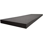 GoTo Foam 2" x 24" x 72" Black Upholstery Foam Sheet - 1.8 Density, Firm (44 ILD), Open-Cell Polyurethane - Cushion Replacement, DIY, Soundproofing