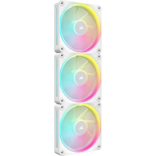 Corsair iCUE LINK LX120 RGB 120mm PWM-Lüfter Dreierpack – Dual Light Loops – Inklusive iCUE LINK System Hub – Corsair AirGuide Technologie – Weiß
