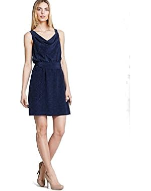 Theory Jaysa Blue Sleeveless Abstract Print Drape Front Silk Dress Size 6