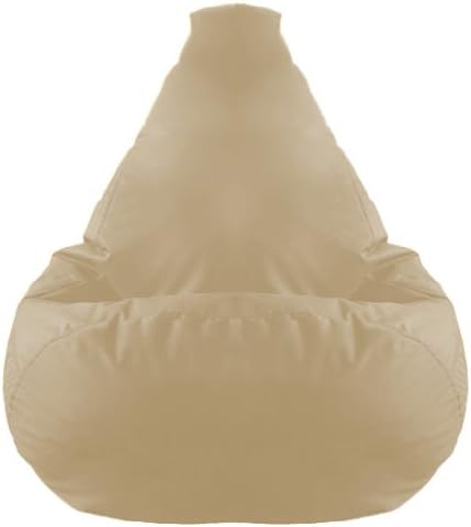 XXL Highback Filled Beanbag Gaming Lounge Chair in Stone. Ideal for Relaxing, Gaming, Lounging, Great for Adults, Teens & Kids. Made from High Quality Water Resistant Material, Available in 10 Great Colours