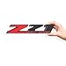 2Pack Z71 Emblem Z71 Off Road Decal Badge for Chevy Silverado Colorado GMC Sierra (Red+Matte Black)