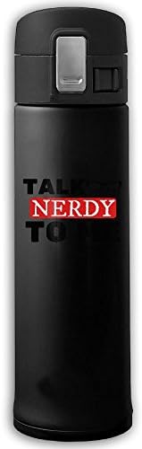 PIPIMSK2 TALK NERDY TO ME 3D Pattern Printing 500 Milliliter 16 Ozstainless Steel Springing Cover Cup Travel Cup