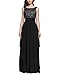 Sitengle Women Sleeveless V-Back Lace Patchwork Evening Wedding Long Dresses