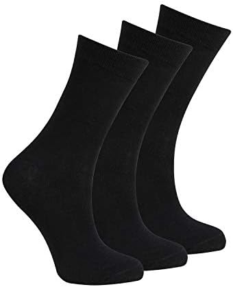 BAY6 6 or 12 Pairs Kids Back To School Plain Uniform Socks Multibuy Big Sale