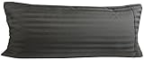 Body Pillowcase, 100% Egyptian Cotton, 540 Thread Count, 21x60 Pillow Cover, Striped with Wrinkle Guard by Fits 20x54, Gray