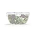 BUILT NY Bento Salad Bowl with Neoprene Sleeve, Mini Dot Black & White