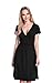 Glamour Empire Women's Knee Length Short Sleeve Jersey Skater Summer Dress 108 (Black, 14)