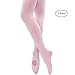 MANZI Big Girls 3 Pairs Pack Solid Color Comfortable Convertible Ballet Tights(11Y-14Y,Pink)