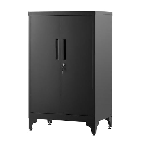 SONGMICS Aktenschrank, mit 2 Türen, abschließbar, aus Stahl
