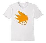 Mens Overwatch Tracer Orange Spray Tee Shirt Medium White