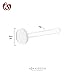 Forbidden Body Jewelry 18G Clear Nose Studs - 2mm Invisible Clear Piercing Retainers Jewelry Set, I Shaped, Flat Nose Rings Women & Men - Bioflex Small Nose Studs for Work (5 Pcs)