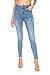 Women's-Ripped-Skinny-Distressed-Jeans Denim Slim fit high Waisted Butt Lift Stretch Cute Jeans (Blue, US 6)