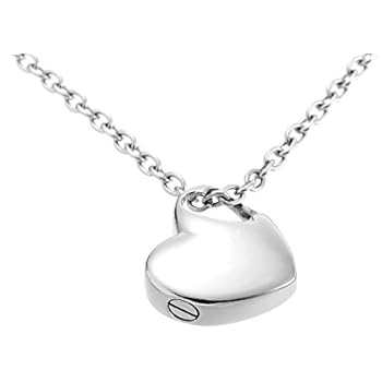 Hold My Heart Pendant Cremation Urn Jewelry Necklace with Filler Kit Ashes