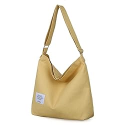 Covelin Women's Retro Large Size Canvas Shoulder