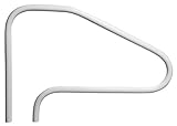 SAFTRON Rust Proof RTD-448 White 4-Bend Return-to-Deck Swimming Pool Handrail - 32