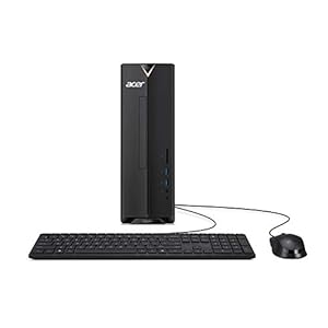 Acer Aspire XC-340 Desktop PC (AMD Athlon 3050U, 8GB RAM, 1TB HDD, DVD RW, USB Keyboard and Mouse, Windows 10, Black)