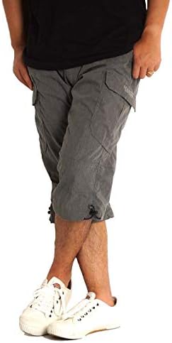 ヘインズ Hanes カーゴパンツ メンズ ハーフパンツ 七分丈 ひざ下 クロップドパンツ ショートパンツ パンツ ７分丈 カーゴ 大きいサイズ ゴム S M L Ll 2l 3l 4l 5l