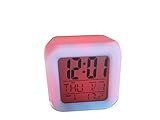MYT ® Colour Change Digital LCD Alarm Clock Glowing Led with Temperature and Alarm Sleeping Function