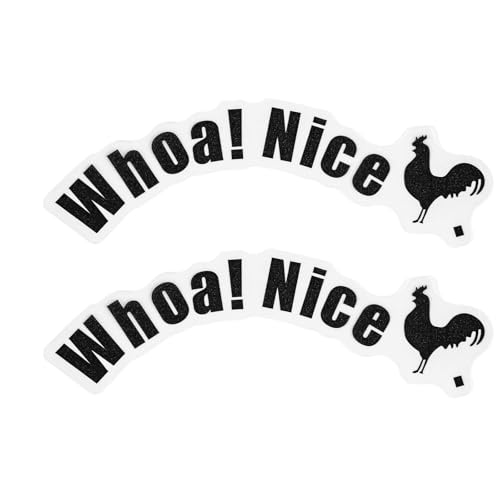 2Pcs Funny Cock Toilet Stickers,Shimmeroo Whoa Nice Toilet Seat Stickers