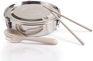 The Lost Straw Stainless Steel Lunch Box With Metal Lunchbox Dividers - Leakproof Lunch Box - Perfect Adult Metal Lunchbox