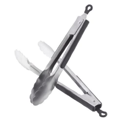 Judge Kitchen Stainless Steel Satin Tongs, 30cm, Soft Grip Handle, Dishwasher Safe - 1 Year Guarantee