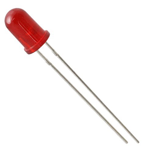 E-Projects B-0005-J01 Diffused Red LEDs, Red Lens, Red Light, 5 mm (Pack of 100)