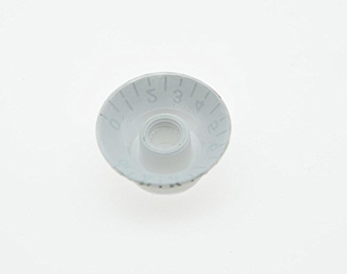 KAISH 4pcs White w/ Black Number LP Guitar Bell Knobs Top Hat Knobs for Les Paul