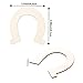 48 Packs Wood Horseshoe Cutouts Unfinished Wooden Horseshoe Discs Slices Decoration for DIY Craft, Wedding, Party and Birthday（48 Packs)