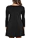 Unbranded* Women's Long Sleeve Pocket Casual Loose T-Shirt Dress Black X-Large