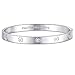 GuqiGuli ♥Valentines Day Gift♥ 14k Yellow/ Rose/ White Gold Plated Fashion Idiom Hinged Bangle Bracelets for Girls and Women, 7