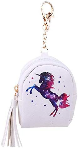 Unicorn Womens Wallet Card Mini Zipper Key Coin Purse Pouch Bag With Keychain