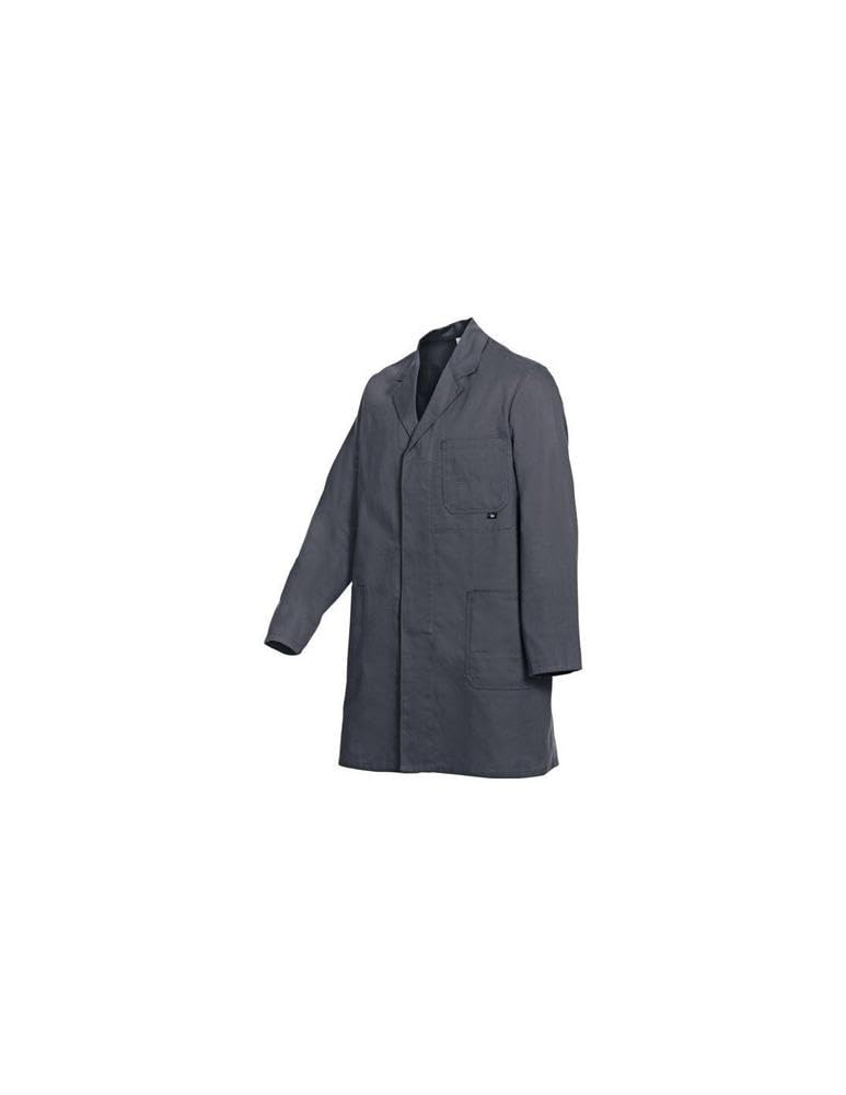 BP 1310-150-53-56/58, Work coat, 3/4 length (96 cm), concealed press-stud band 230,00 g/m², Pure cotton dark grey, 44/46