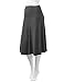 LL WB1105 Womens Lightweight Fold Over Flared Midi Skirt XL HEATHER_CHARCOAL