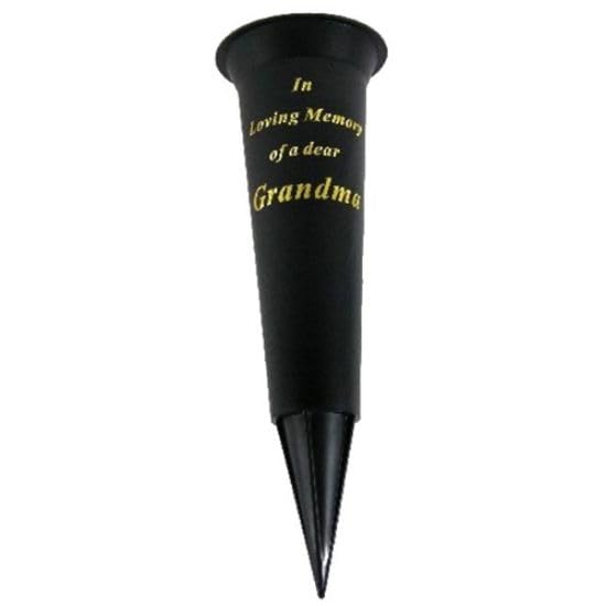 Special Graveside Memorial Grave Spiked Flower Vase In Loving Memory Special Memorial Vase for Graves - Plastic Cemetery Flower Holder with Spike, (1, Grandma)