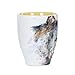 DEMDACO Bear Watercolor Glossy Stoneware Mug With Handle 16 Ounce, Brown On White