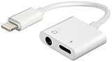 Homfulus iPhone Adapter, 2 in 1 Lightning to 3.5mm Audio Jack and Charger Adapter for iPhone 7 / 7 Plus / 8/ 8plus/ X, Support Non-iPhone Original Headset [Upgrade for IOS10.3.3 or Up]-White