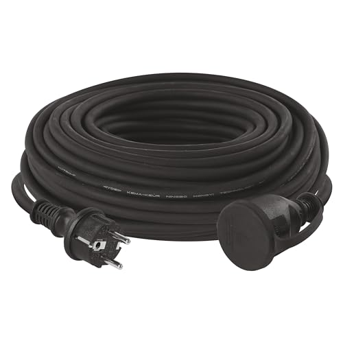 EMOS - IP44 Verlängerungskabel 30m - 1 Schuko-Steckdose - wasserdicht, schlagfest, temperatur- & ölbeständig - 230 V, 16 A, 3680 W - Gummi-Isolierung 