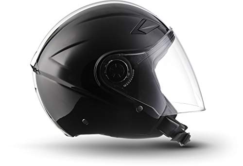 MOTO Helmets® U52"Racing Black" · Jet-helm · motorhelm scooter helm Bobber bromfiets helm chopper retro cruiser vintage pilot biker helm · ECE vizier snelsluiting tas L (59-60cm) - Image 5