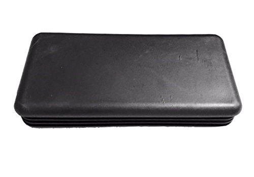 (Pack of 4) CAPLUGS Snap In Rectangular 2 x 3" (3x2 Inch) | 10-14 Ga Steel Pipes/Rods | 2x3 Inches (2.73"-2.83" L - 1.74"-1.83" W ID) Fence Post Finishing Inserts | Fitness Equipment End Caps