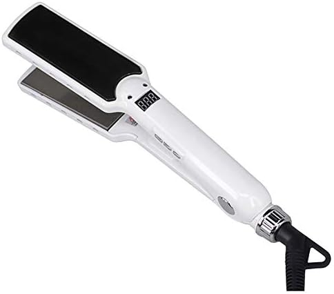 SHUPIAN Infrared & Steam Straighteners for Hair, Professional Steam Infrared Hair Iron with Wide Ceramic Tourmaline Plates Temperature for All Hair Types,Auto Shut Off,White