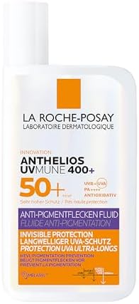 Anthelios UVMUNE 400 Anti-Pigmentflecken Fluid LSF 50+, Effektiver Sonnenschutz mit Mexoryl 400 gegen langwellige UV-Strahlen, Für zu empfindliche, zu Pigmentflecken neigende Haut, 50ml