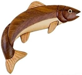 Handmade Wooden Rainbow Trout Magnet