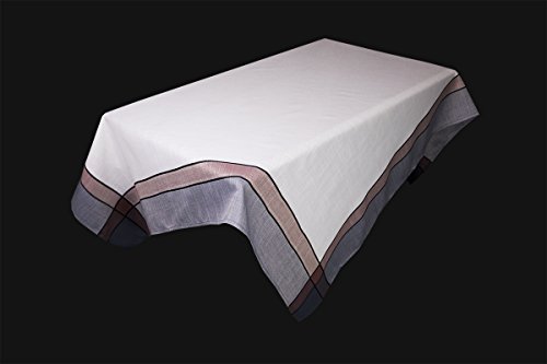 Xia Home Fashions Riviera Table Linens 60-Inch by 60-Inch Tablecloth, White