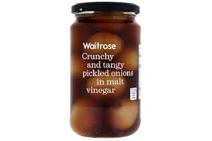 Waitrose pickled onions in vinegar drained 230g