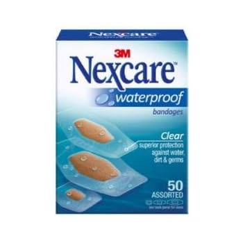 Nexcare Waterproof Bandage, Assorted Size, Clear